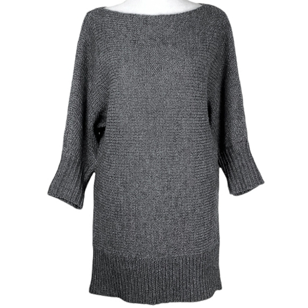 Ann Taylor Grey Wool Blend Dolman Sleeve Sweater